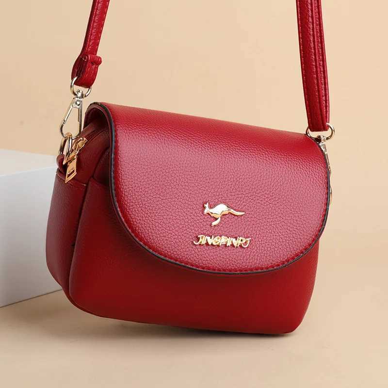 2025 New Soft Pu Leather Womens Bag with Multilayer Single Shoulder Crossbody Bag Fashion Small Square High Quality Phone BagT251020