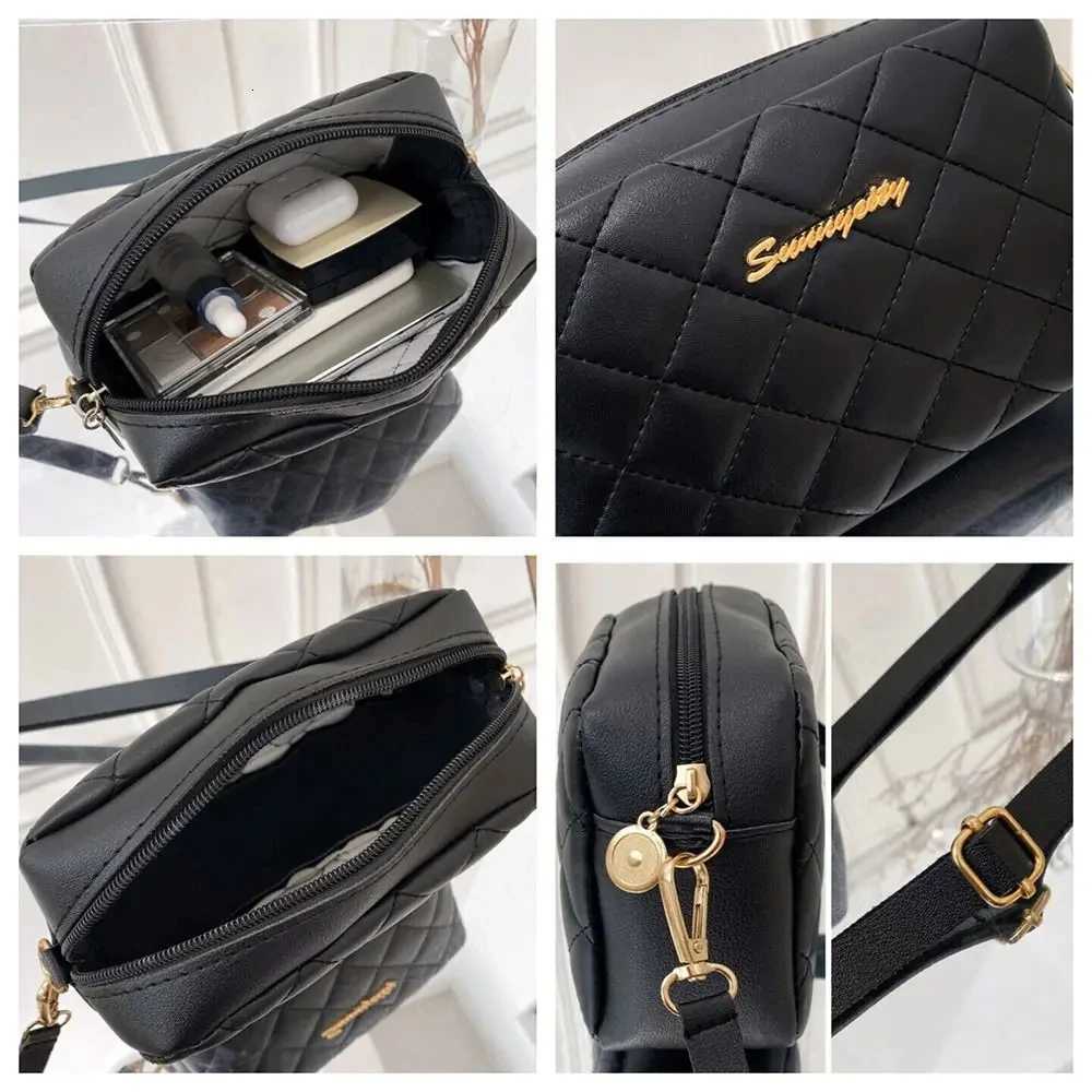Small Messenger Bag For Women Trend Lingge Embroidery Camera Female Shoulder Bags Fashion Chain Ladies Crossbody Purse 2024T251020