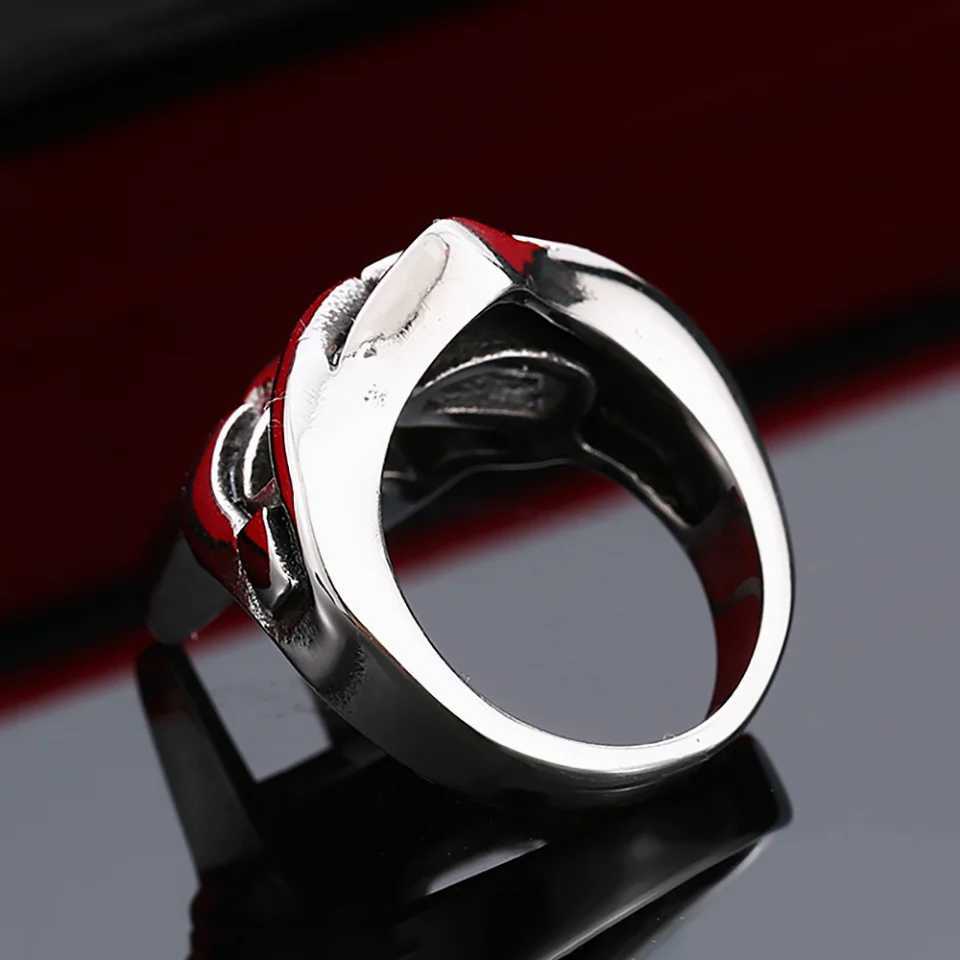 Gothic Vintage Classic Mf Doom Mask Rings Punk Egyptian Pharaoh Stainless Steel Ring For Men Boys Fashion Jewelry Gift Wholwsale J251020