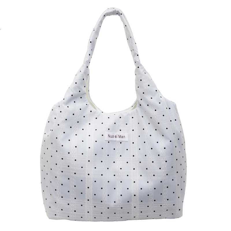 CANVAS Dots Plaid Fashion Tote Bags Casual Large Capacity Commuting Bags Female 2025 Hot Sale Casual Versatile Shoulder BagsT251020
