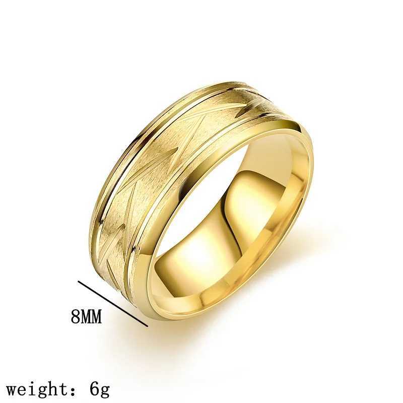 Starry Fleld 8MM Fashion Stainless Steel Black Ring Personalized Simple Groove Design Ring for Men Women Engagement Accessories J251020