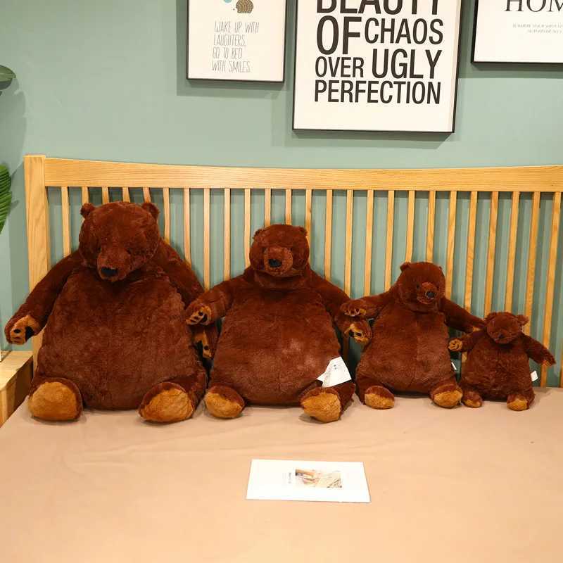 40cm Simulation Brown Bear Plush Toys Giant Plush Teddy Bear Toy Stuffed Animals Soft Pillow Cushion Girl Kids Birthday Gifts J251020