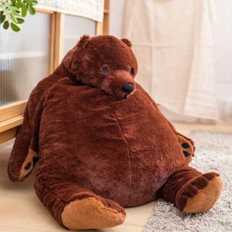 40cm Simulation Brown Bear Plush Toys Giant Plush Teddy Bear Toy Stuffed Animals Soft Pillow Cushion Girl Kids Birthday Gifts J251020