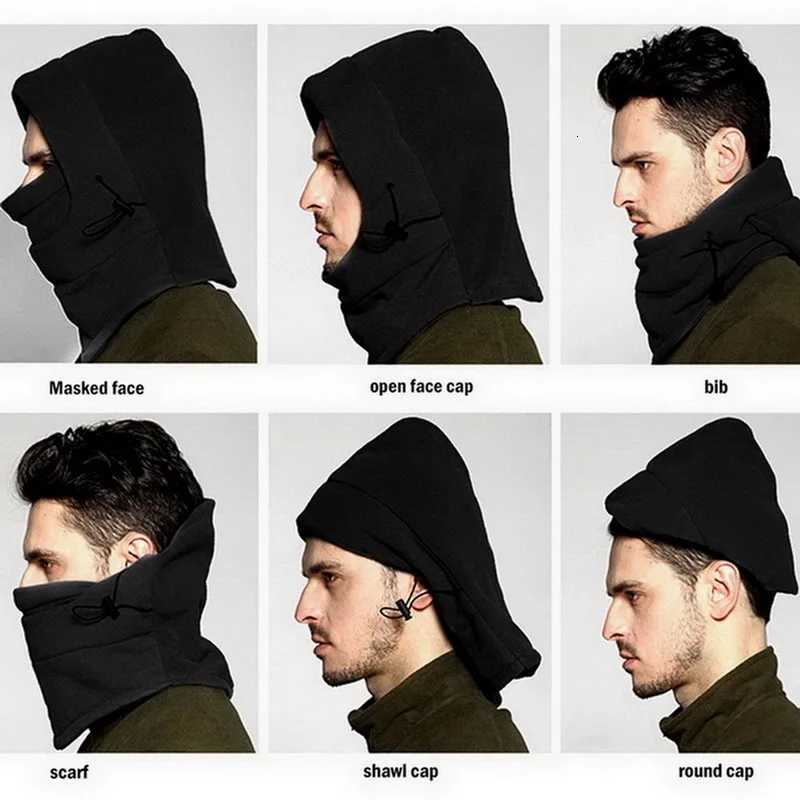 New Fashion Warm Cap Winter Men Women Hats Waterproof Thermal Fleece Balaclava Hat Hooded Neck Warmer Hiking Scarves Hats D251020