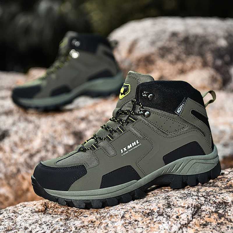 Mens Hiking Shoes Outdoor Work Anti Slip Stable Shockabsorbing Mountain Training Leisure Sneaker Comfort Walking High Top Boots Z251020