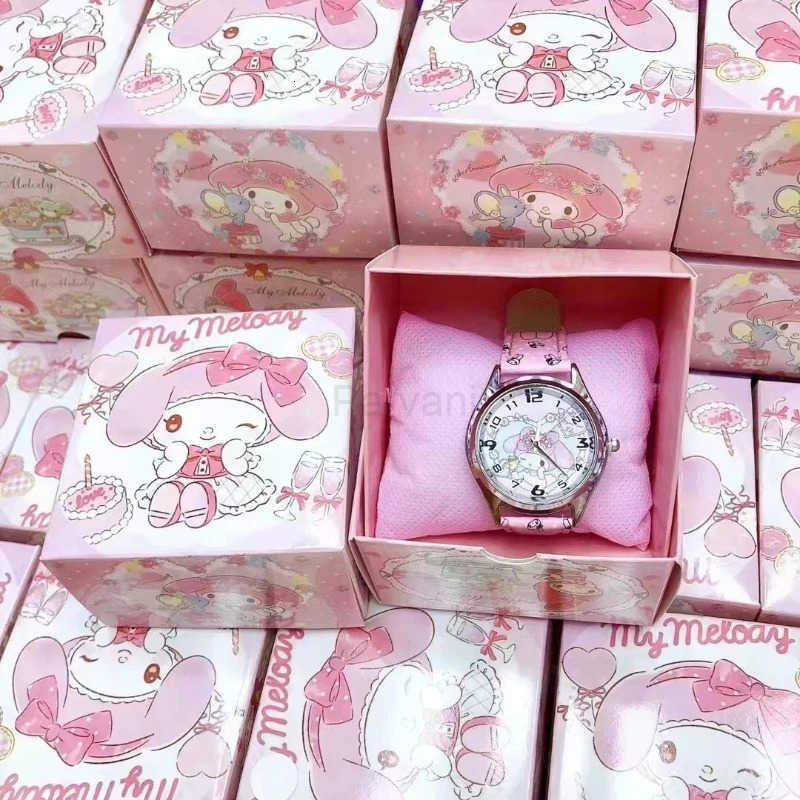 Sanrio Anime Sanrio Quartz Watch Kuromi My Melody Cinnamoroll Pompompurin Birthday Gift for Kids L251020