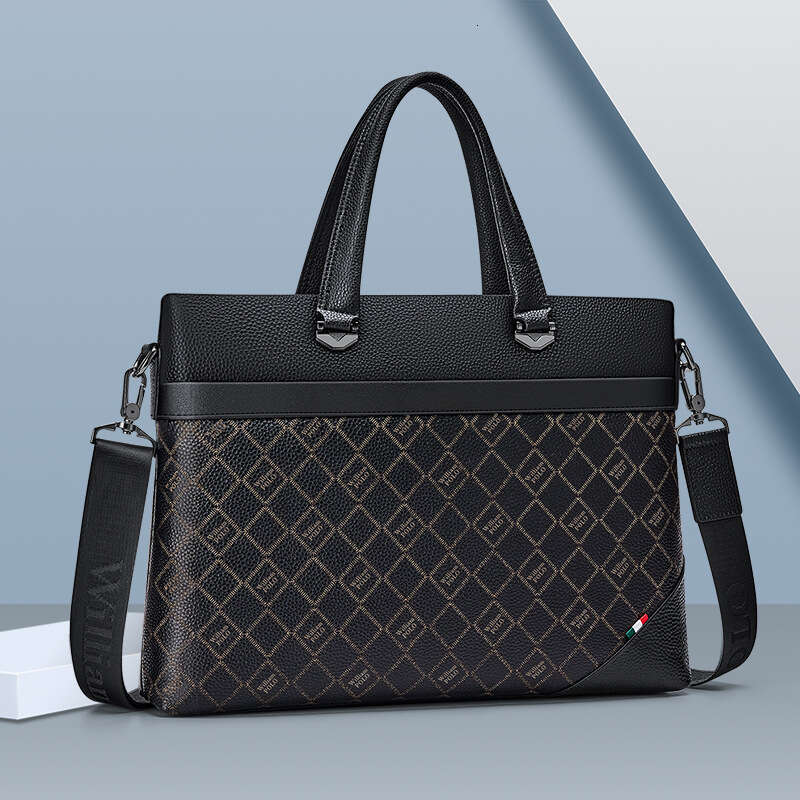 Luxury bag Briefcase Genuine Leather Men s Single Shoulder Crossbody Bag New Large Capacity Business Handbag