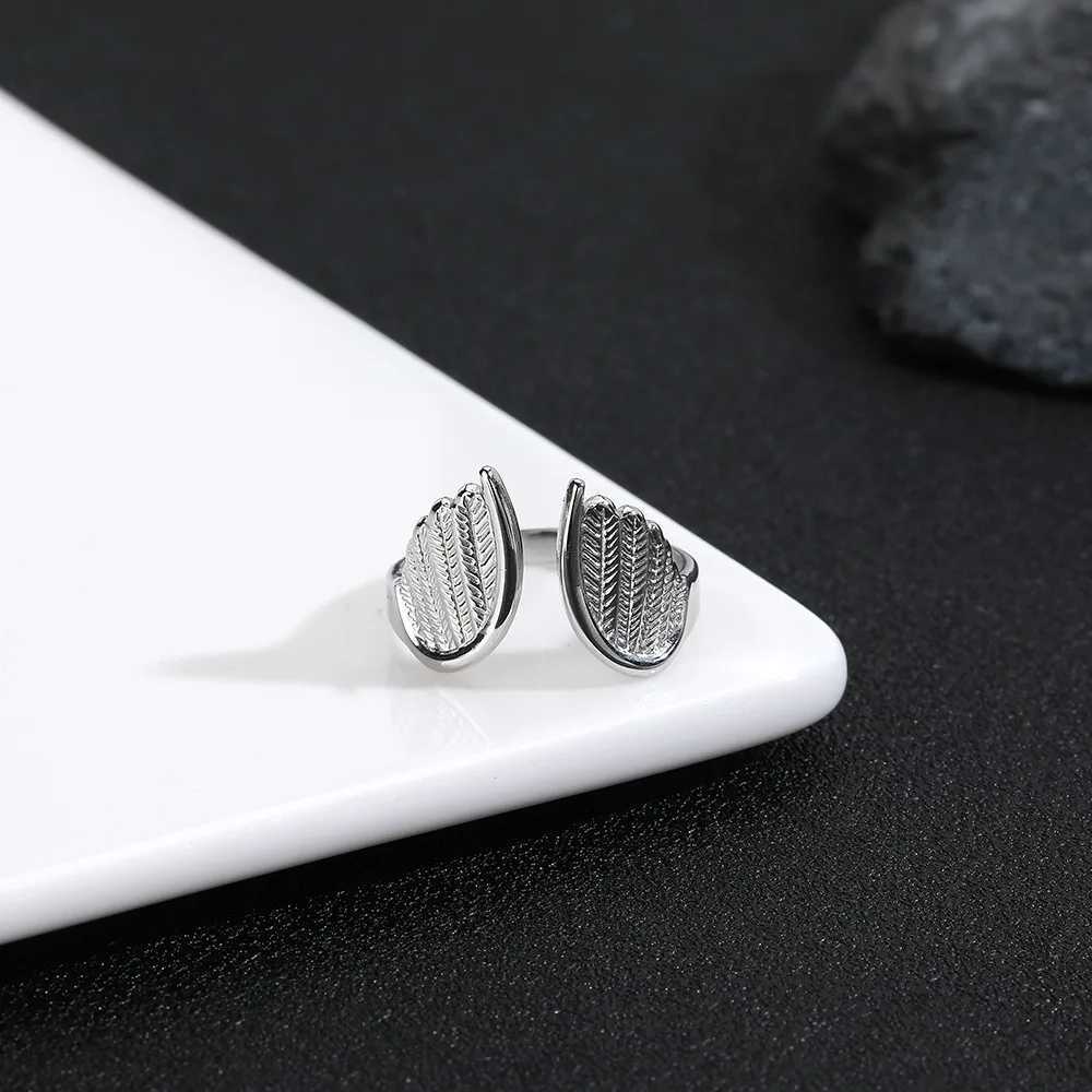 Stainless Steel Wing Ring for Men BoysAdjustable Open Metal RingPunk Hip Hop Jewelry Gift J251020
