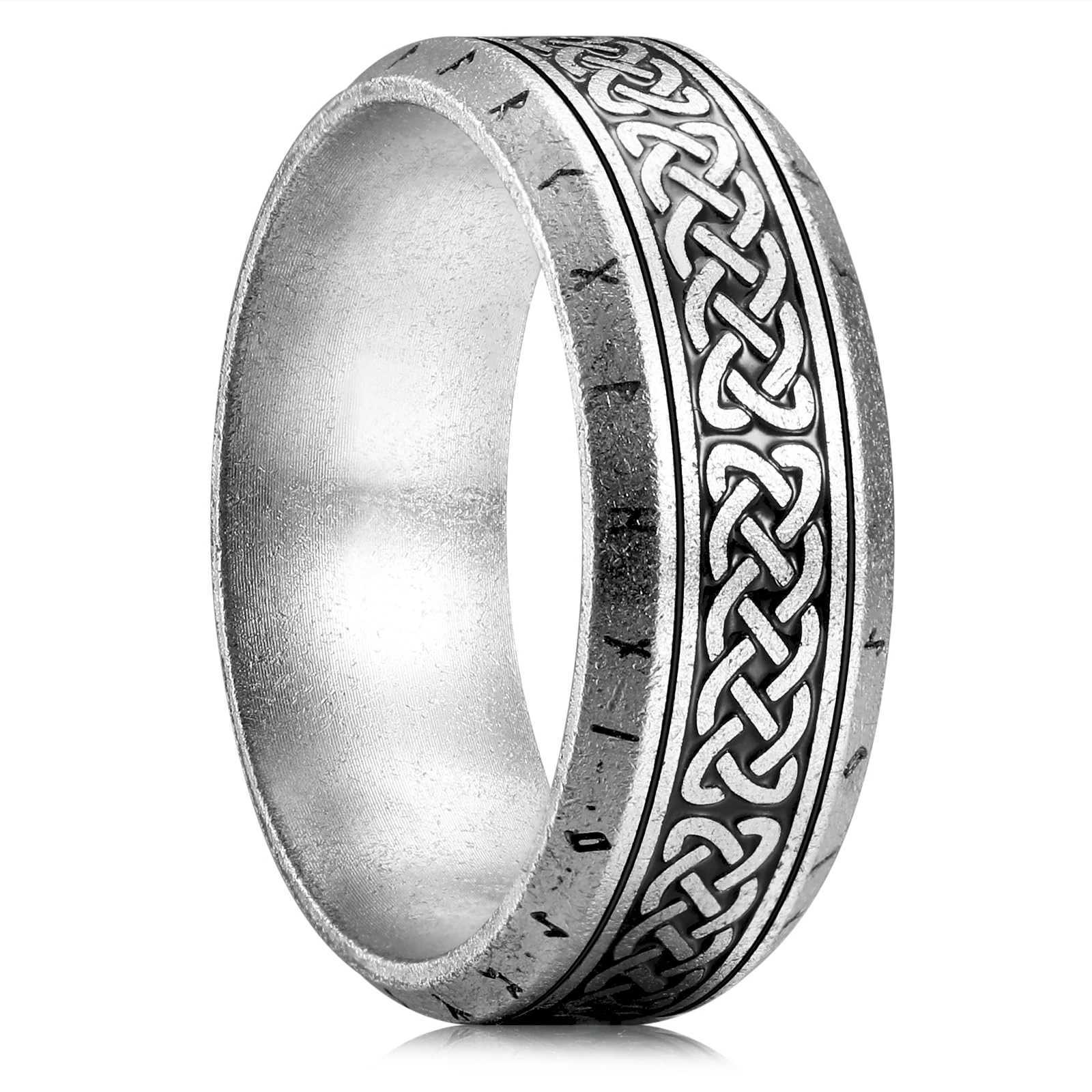Fashion 8mm Viking Stainless Steel Celtic Dragon Rings for Men Women Viking Infinity Intertwined Cross Ring Wedding Band Jewelry J251020