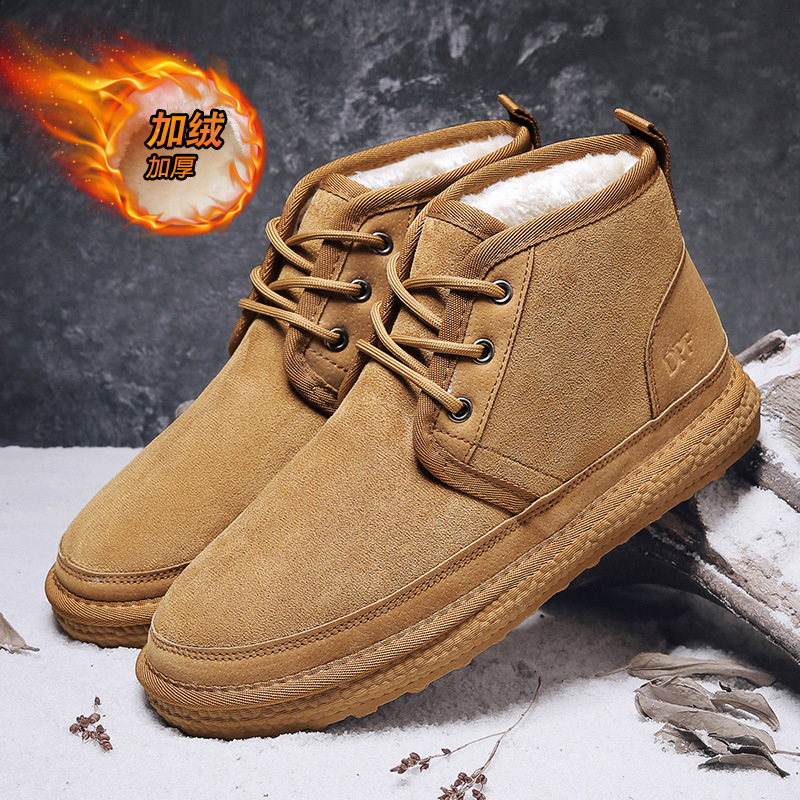 Eyriphy Faux Suede Snow Boots For Women Fluffy Fuzzy Warm Boots Outdoor Non-Slips Women Snow Boots Fashion Comfort House Shoes 241212
