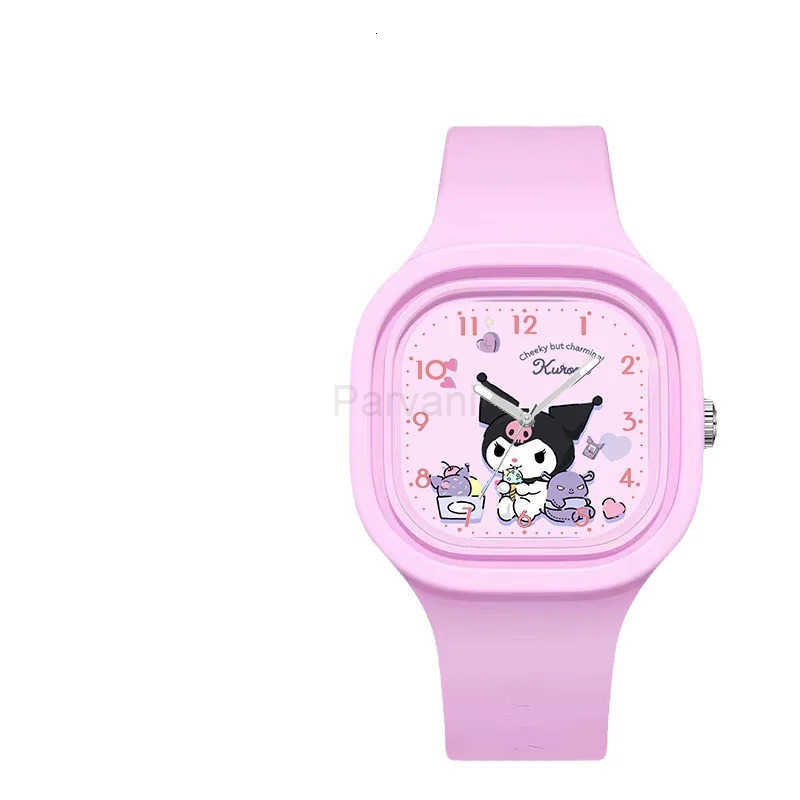 Sanrio Cartoon Sanrio Cinnamoroll Watch Kuromi Hello Kitty Silicone Strap Quartz Casual Melody WristWatch Girls Birthday Gift Cute Toys L251020