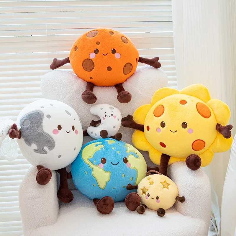 Cute Smile Face Planet Plush Toys Stuffed Interstellar Earth Moon Sun Moon Mars Saturn Venus Star Doll for Kids Birthday Gift J251020