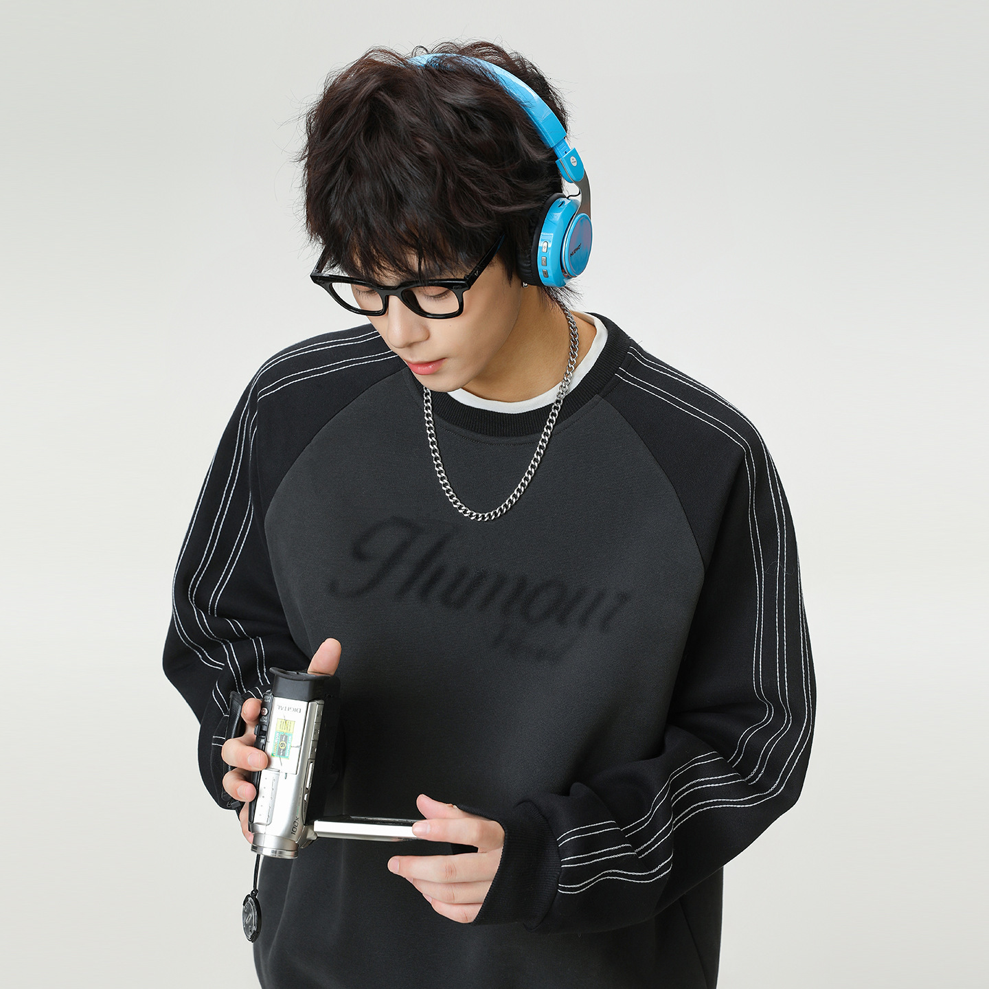 Color-block Contrast Stitching Designer Hoodie Jacket Tracksuit Men Polo Veste Coat Raglan Sleeve Crew Neck Sweatshirt Men's Autumn Winter New Am