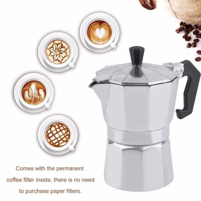 Coffee Maker hine Aluminum Mocha Pot Mocha Coffee Pot Octagonal Aluminum Pot Span Y251020