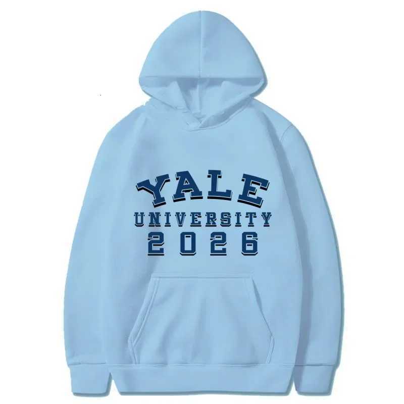 Yale University School Uniform for Autumn and Winter Classic Solid Color Hoodie Daily Casual Fashion Long Sleeve Warm Hoodie W251020