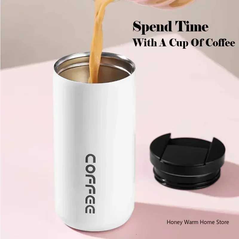 Insated Coffee g Cup Travel Stainless Steel Flask Vacuum Leakproof Thermo Bottles resso Thermos Bottle Coffeeware 500ML Y251020