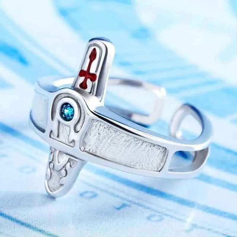 Sword Art Online Retro Kirito Asuna Cross Open Ring For Lovers Women Men Adjustable Metal Finger Rings Party Jewelry Anillo J251020