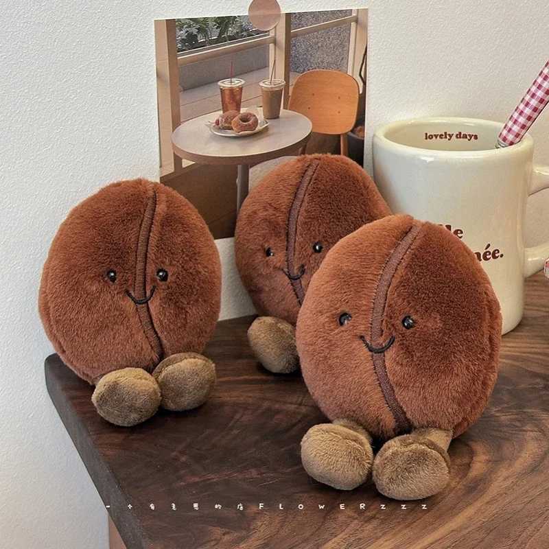 Adorably Coffee Bean Plushies Soft Doll Brown Coffee Food With Foot Plush Toy Funny Home Decor Xmas Gifts Girl J251020