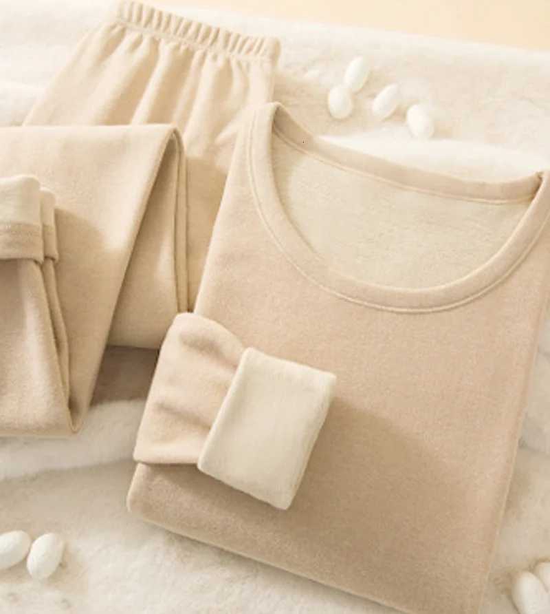 Women Thermal Soft Underwear Set Winter Clothing Professional Warm Intimates Long Johns Female Top Pants 2 Piece LingerieT251020