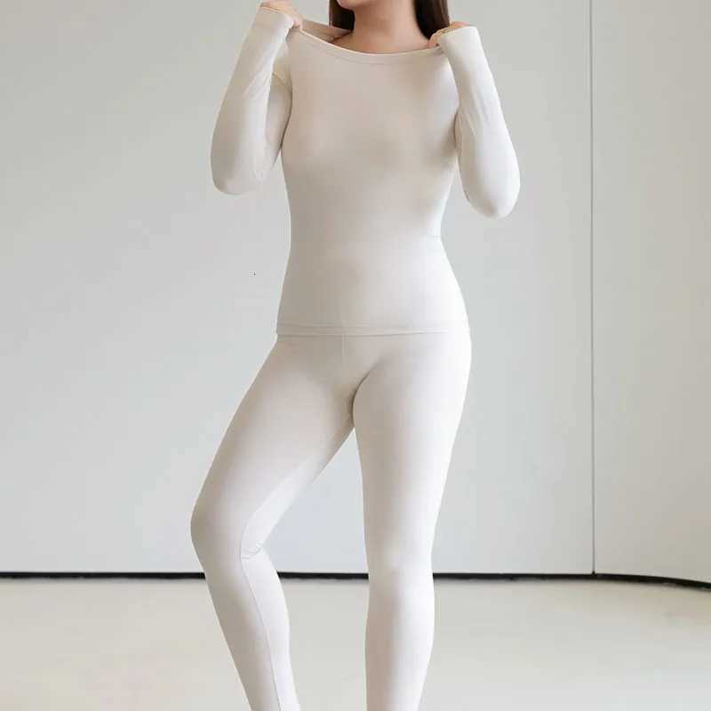 4XL Fashion Plus Size Womens Long John Premium Autumn Elastic Comfortable Thermal Underwear Slim Tops And Pants 9404T251020