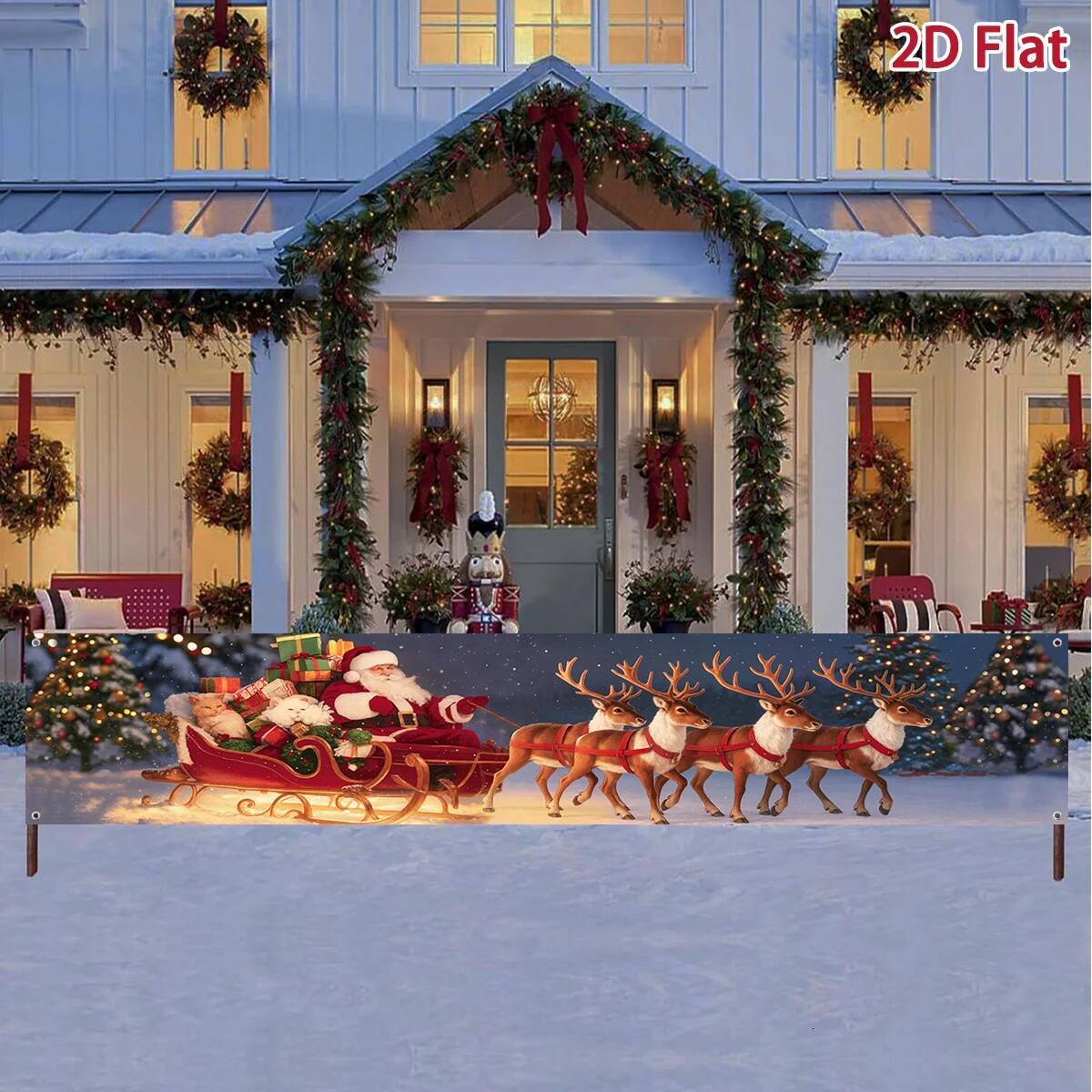 Banner Merry Christmas Decorations For Home 2025 Outdoor Decor Xmas Navidad Noel Natal Happy New Year 2026 ddmysept - view 7