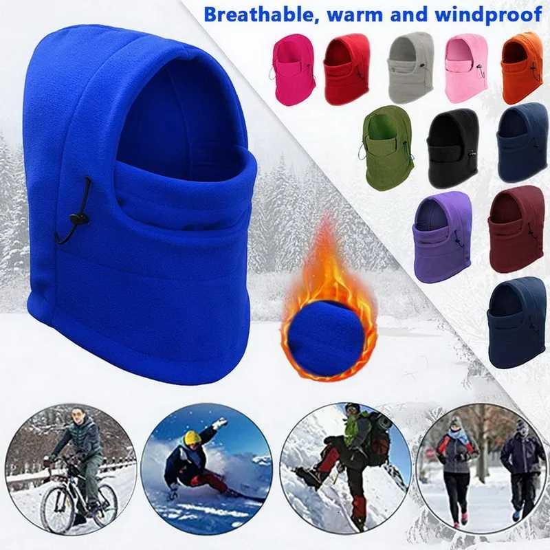 New Fashion Warm Cap Winter Men Women Hats Waterproof Thermal Fleece Balaclava Hat Hooded Neck Warmer Hiking Scarves Hats D251020