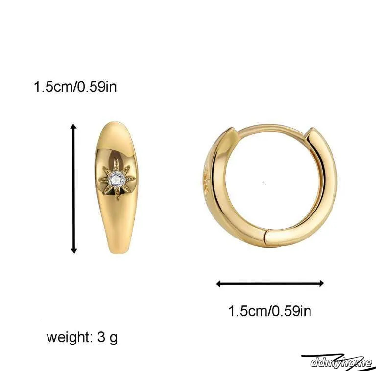 Minimalist Cubic Zirconia Earrings For Women - Fashionable Copper Sier Square Studs Ddmyhome