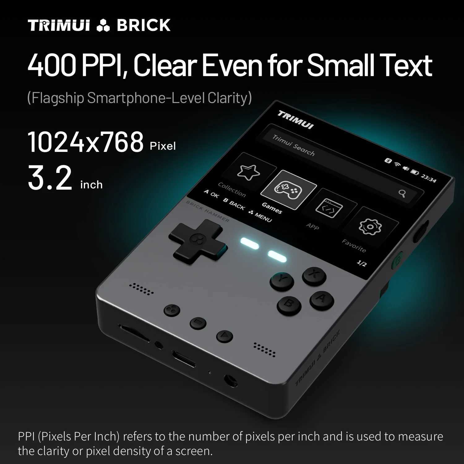 TRIMUI BRICK Video Game Console CNC Aluminum Alloy 32IPS Screen A133P Linux OS TRIMUIUI LED Lighting Free Keycaps Player Gift J251120