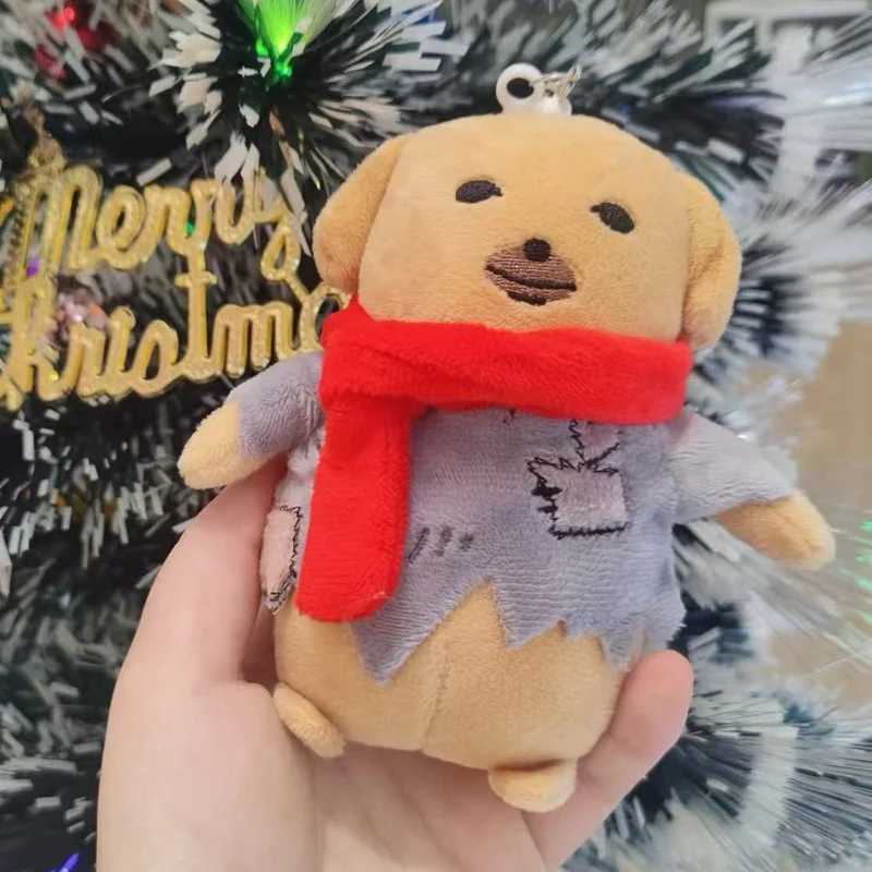 12cm Dipping Sauce Dog Plush Doll Korean Popular Puppy Poor Tired Dog Soft Stuffed Animal Funny Pendants Gifts for Kids J251020