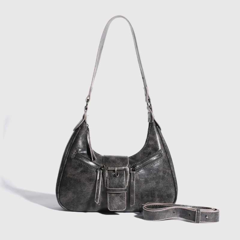 Retro Y2k Shoulder Bags for Women Casual Cool Hot Girls Underarm Saddle Bag Luxury Pu Leather Girl Crossbody Handbag Phone PurseT251020
