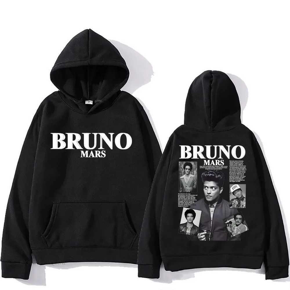 Bruno Mars Hooded Streetwear Women Goth Y2k Clothes Fleece Sweatshirt for AutumnWinter Hip Hop Clothing Sudaderas Retro Hoody W251020