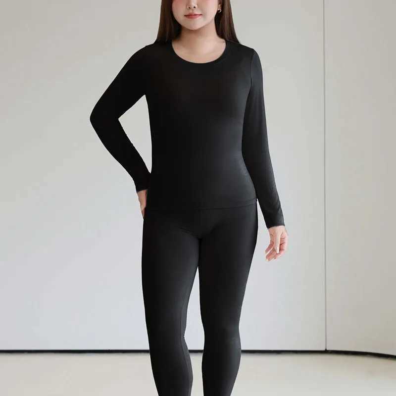 4XL Fashion Plus Size Womens Long John Premium Autumn Elastic Comfortable Thermal Underwear Slim Tops And Pants 9404T251020