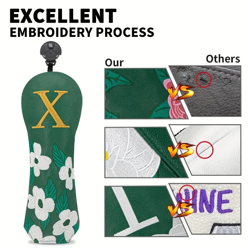 Golf Club Head cover Durable Protective Cover with Floral ScratchResistant 251020