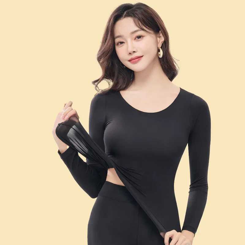 Thermal Clothing Woman For Cold Seamless Thermal Underwear Set Womens Thermal Underwear Thermal Top 2PCS Set Suit WinterT251020