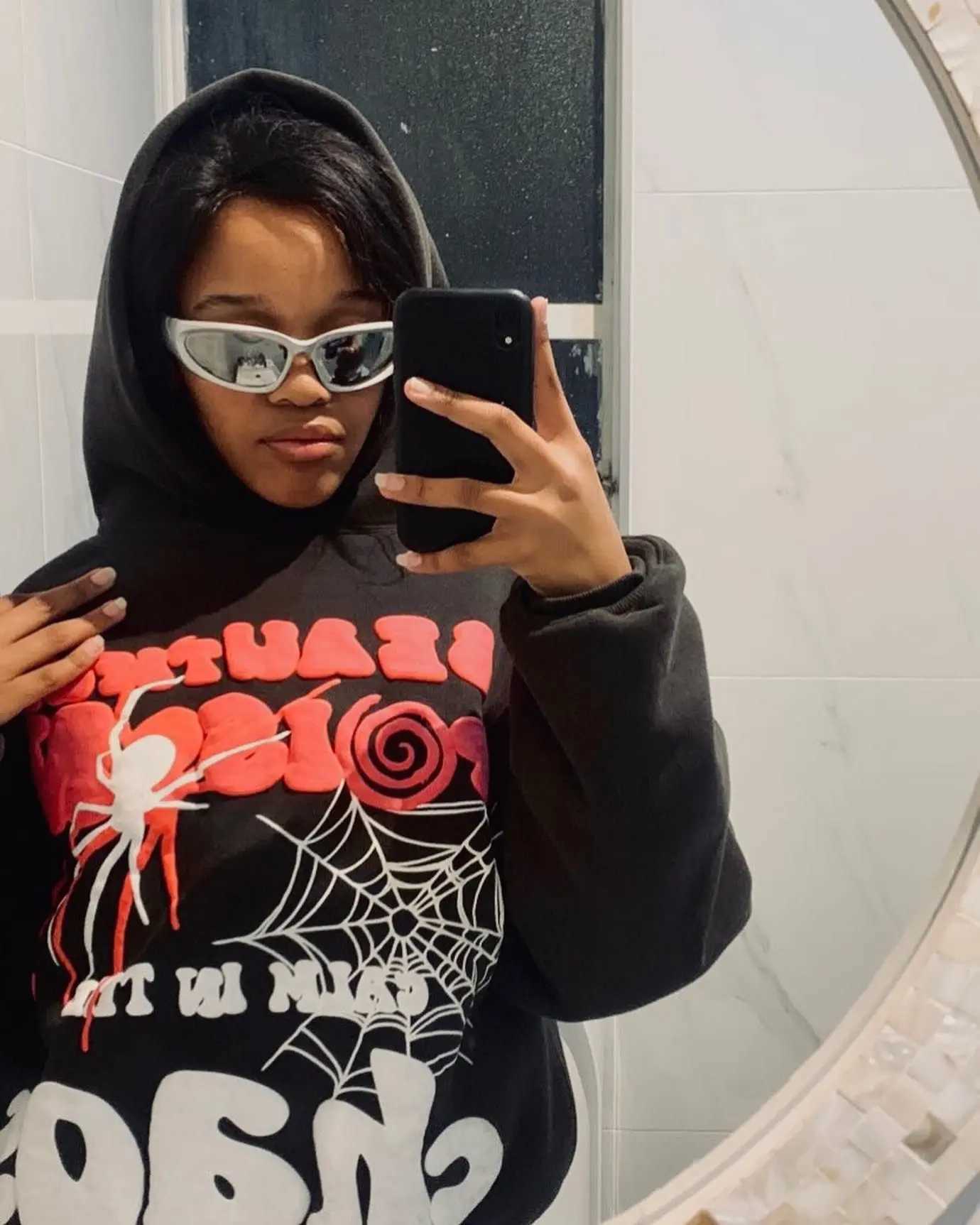 Y2K Hoodies Women Harajuku Letter Print Loose Sweatshirt Trousers Hip Hop Punk Long Sleeve Pocket Men Tops Sweatpant Streetwear W251020