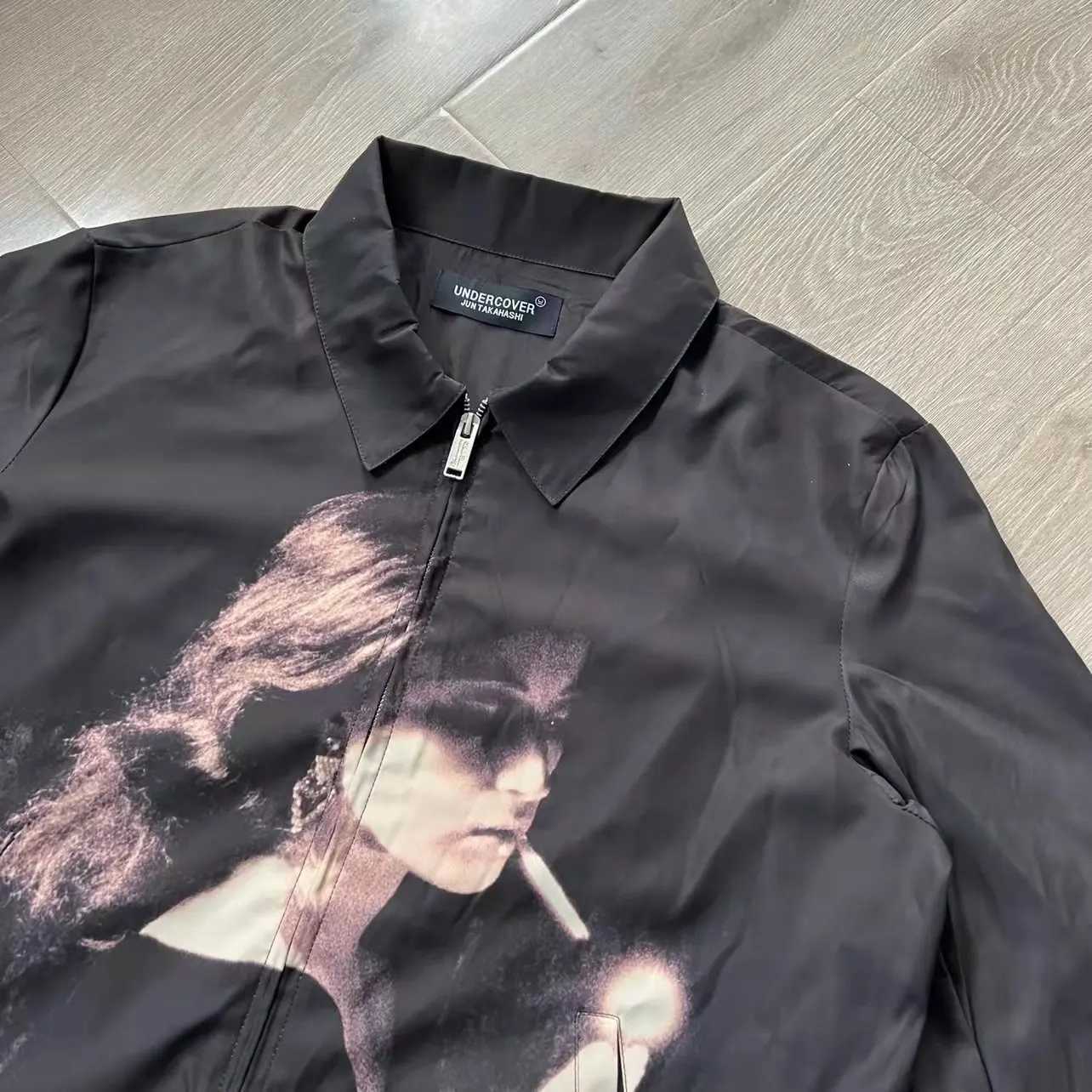 New Men Rib Sleeve UNDERCOVER cindy sherman Fashion High couple Baseball Coats Jackets Abstract coat Motor Warm R084 C260516