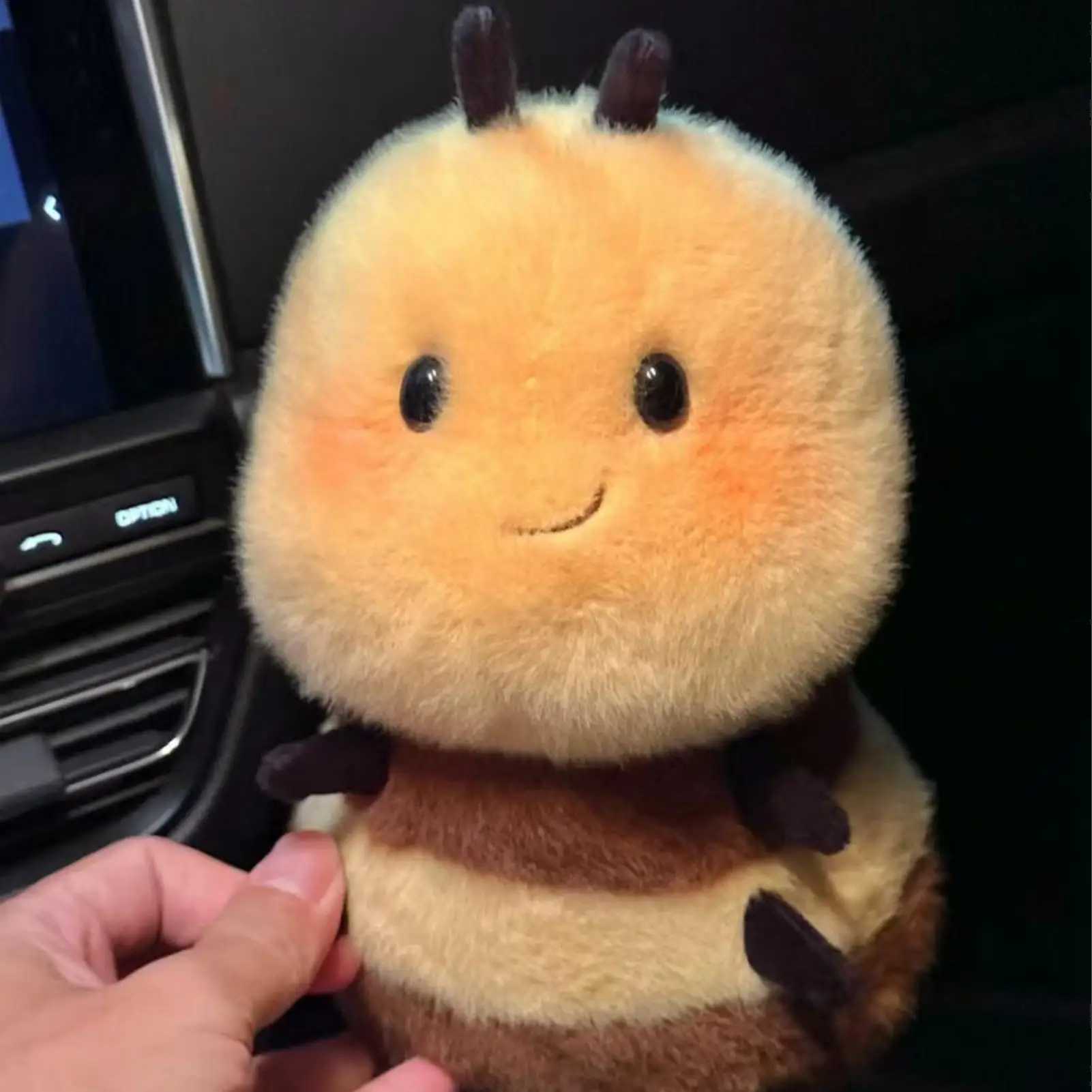 20CM 1PC Chubby Smiling Bee Plush Doll Realistic Collectible Figure Children Bedroom Nursery Sofa Car Baby Shower Birthday Gift J251020