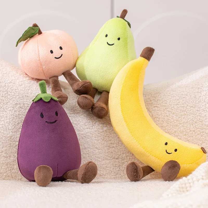 Cartoon Cute Fruit Plush Doll High Quality Peach Pear Tomato Banana Eggplant Plush Toy Home Decoration Gift For Boys And Girls J251020