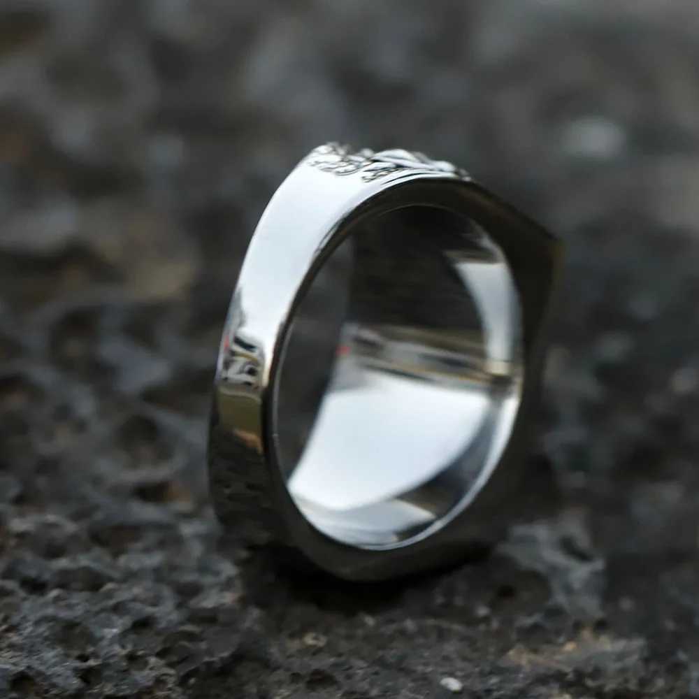 2022 NEW Mens 316L stainlesssteel rings Punk Rock Gothic Pistol skull ring for teens fashion Jewelry for gift free shipping J251020