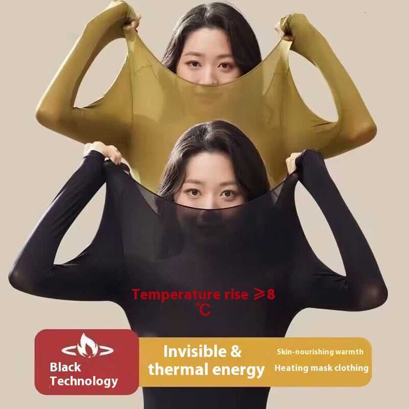 FINETOO 1 Set Wool Silk Thermal Underwear Womens Long Johns Set Trackless Velvet Heating Primer Plus Velvet Thickening WinterT251020