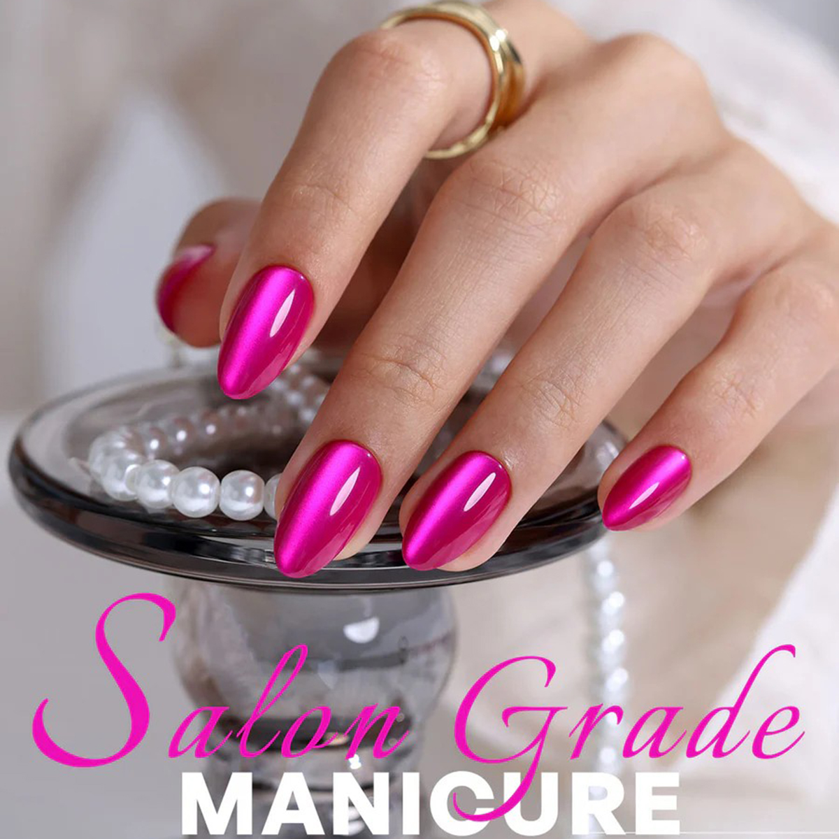 gel cateye pink soft gel presson nail tips they fit perfectly and naturally there are 16 sizes to choose from 32 reusable nail tips in total