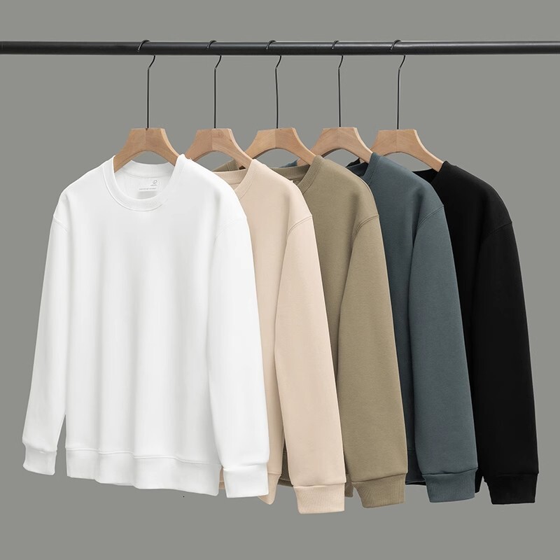 Autumn Designer Hoodie Jacket Tracksuit Men Polo Veste Coat Winter 350G Heavyweight Crew Neck Sweatshirt Long Sleeve T-shirt Unisex Solid Color Inner 
