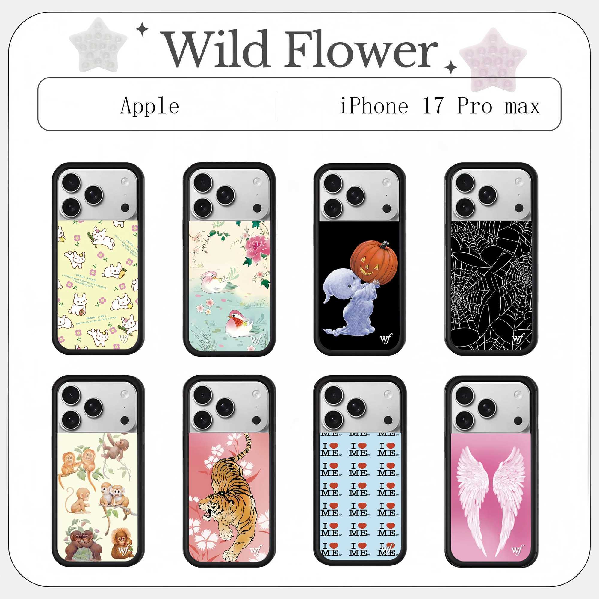 New Wildflower 3D WF Animal Phone Case for iPhone 17 12 13 14 15 16 17Pro Max Plus Lips INS Cartoon Cover Rabbit 17 Pro Z20251020