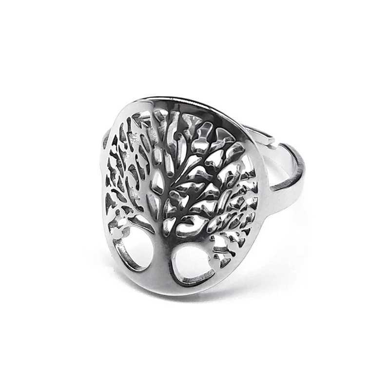 Vintage Viking Tree of Life Ring Stainless Steel Adjustable Finger Rings for Women Men Lucky Jewelry Couple Party Gift J251020