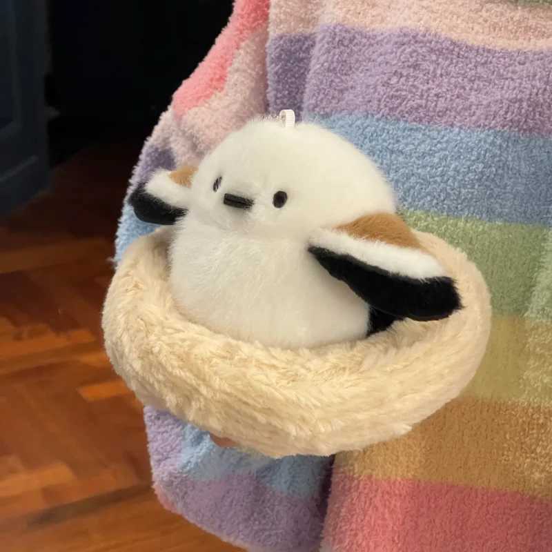 Kawaii Birds Plush Pendant Toys Keychain Simulation Parrot Bird Nest Plush Keyring Anime Cute Gifts for Girls Kids J251020