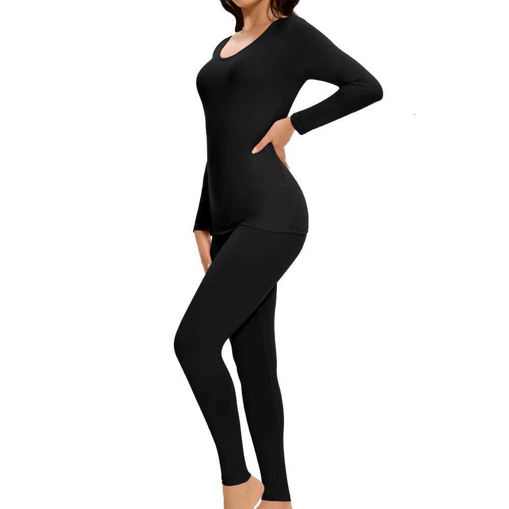 6 Color Autumn Winter Thermal Underwear Suits Womens LongSleeved Tops Pants 2PCS Soft Comfortable Ladies Layer Clothing S3XLT251020