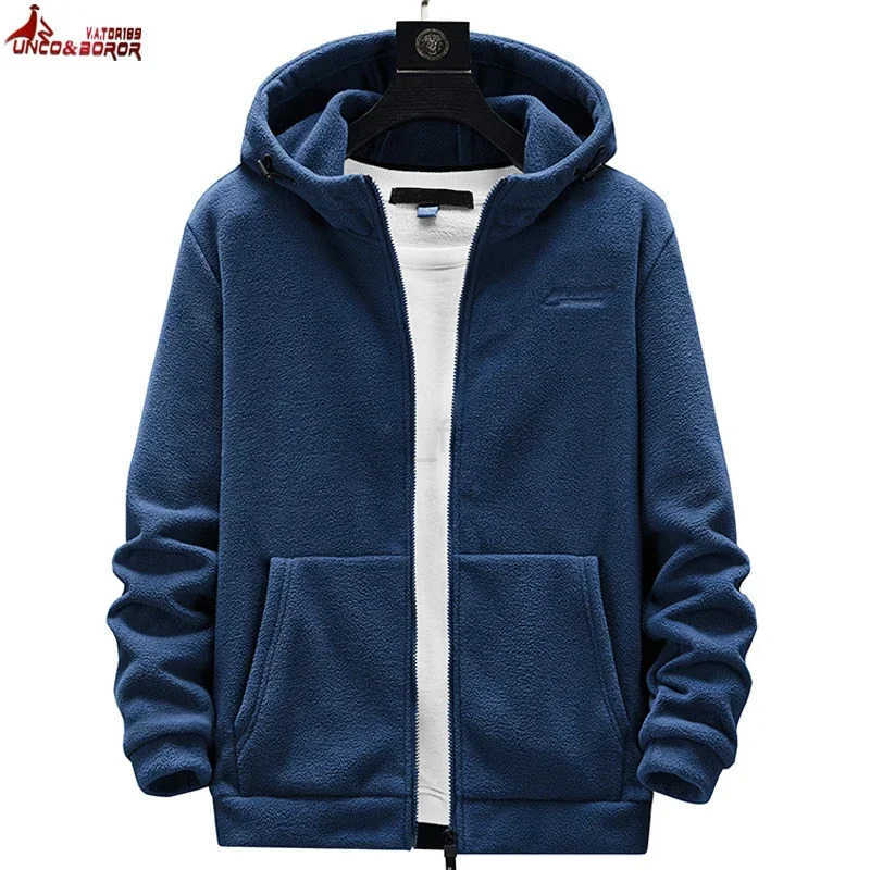 Plus Size 7XL 8XL Streetwear Soft shell Fleece Jackets Men Coats Winter Casual Sportswear Hip Hop Hoodies Sweatshirts Clothing M251020