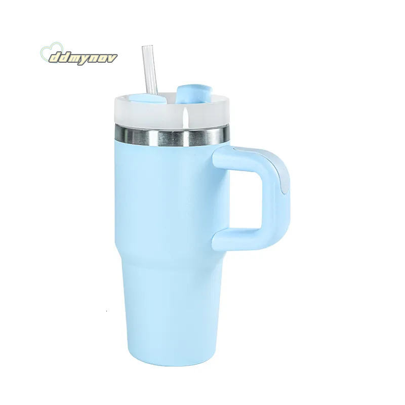 Mini Tumbler Handle - 14oz Stainless Steel Insulated Travel Mug with Straw, Compact Car Cup for Iced Coffee ddmynov ddmynov