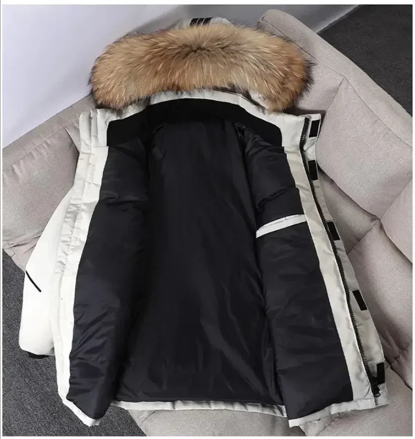Men Winter Duck Down Coats Hooded Fur Collar Casual Long Puffer Jackets Quality Male Outdoor Windproof Warm Parkas 4XL 251015 - view 5