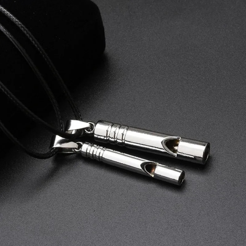 Emergency Whistle Loud Portable Keychain Necklace Whistle EDC Keyring for Emergency Survival Outdoor Hiking Camping 251018